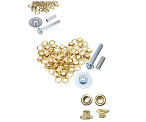 Tarpaulin Eyelet Repair Kit 63 Pieces Gourmet Camping Hiking Rust Proof - Picture 1 of 2