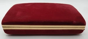 Red Velvet Travel Jewelry Box For Earing Necklaces Rings Travel Organizer - Picture 1 of 6