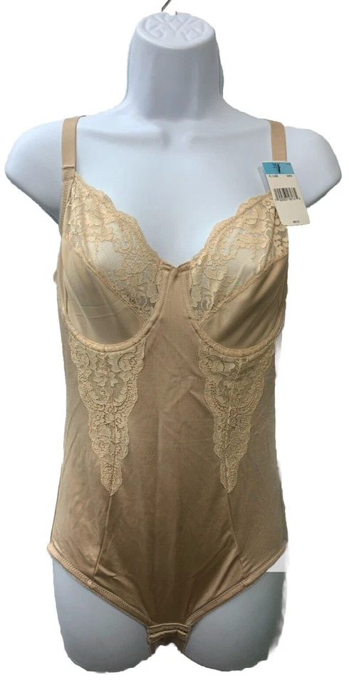 Maidenform Women's Shapewear Tummy Control Bodysuit Built-In Underwire Bra 38C