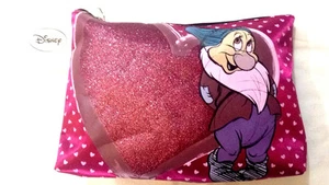 I Seven Dwarfs Bashful With Heart Pouchette Zipper Closure 25x20cm - Disney - - Picture 1 of 3
