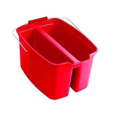 19 Qt. Red Plastic Double Bucket | Cleaning Pail Commercial Rubbermaid Tool • 19.99$