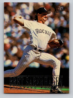 1996 Fleer Ultra - Bret Saberhagen #475 Colorado Rockies Baseball Card - Image 1 of 2