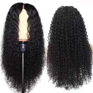 Pelucas rizadas HD Peluca de encaje transparente Cabello humano Perruque Naturel Avec Frontal -E6 - Imagen 1 de 3