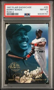 Flair Showcase #25 1997. Fila 2 Barry Bonds PSA 8. (pop 9, 12 superior) - Imagen 1 de 2
