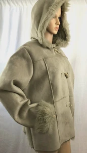 Women's Junior's Twenty Twenty, Suede-like, Faux Fur, Fashion Parka, Size 2X - Picture 1 of 12