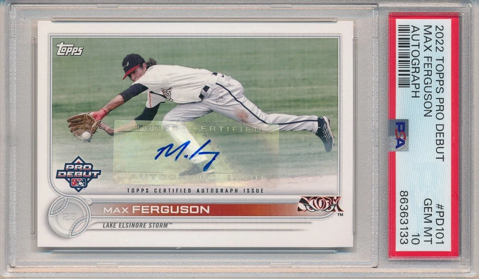 2022 TOPPS PRO DEBUT MAX FERGUSON AUTO PSA 10 GEM MINT AUTOGRAPH - Image 1 of 1