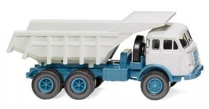 1/87 Wiking Henschel HS 3-180 Muldenkipper blau weiß 0670 48 - Bild 1 von 1