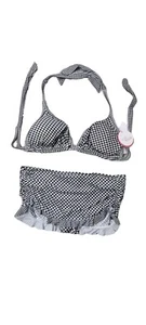profile blush 2-piece bikini black/white large nwt...Z405-142 - Picture 1 of 8
