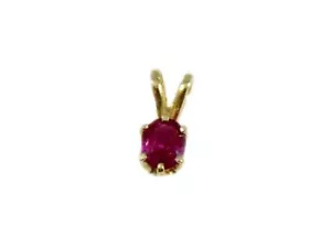 19thC Antique ½ct Flawless Ruby+14k Gold Pendant Ancient Rome Judicial Magic Gem - Picture 1 of 9