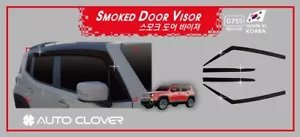 Smoke Tinted Weather shields Wind Deflectors 4P for 2015 - 2019 Jeep Renegade - Picture 1 of 2