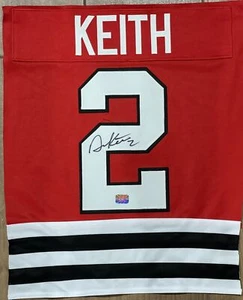 Duncan Keith Chicago Blackhawks Signed Tackle Twill Home Jersey Swatch COA - Picture 1 of 1