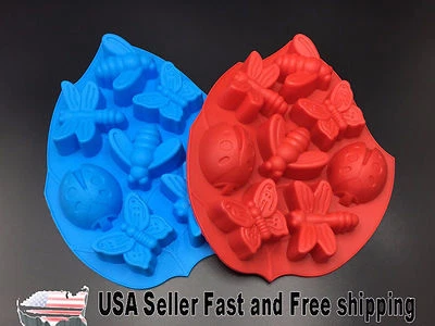 [2 PACK] 8 Cavity Butterfly Silicone Soap Mold for DIY Handmade Soap ~US Seller  - Image 1 of 3