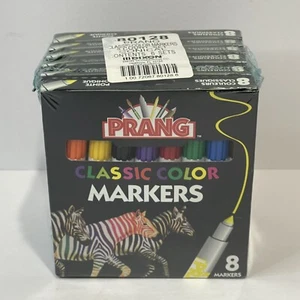 Dixon Prang Classic Color Art Markers 8 Count New Sealed Lot of 6 - Picture 1 of 3