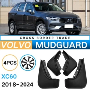 ABS 4PCS Front Rear Mudguard Flaps Splash Guards Mud For 2018-2024 Volvo XC60 - Picture 1 of 7