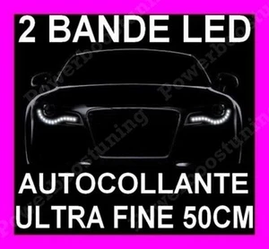 BANDE A LED SMD SOUPLE BLANCHE PHARE FEUX JOUR DIURNE FEU BLANC XENON TYPE AUDI - Bild 1 von 5
