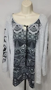 ¡Vive y deja vivir blusa de manga larga talla 1X! - Imagen 1 de 3