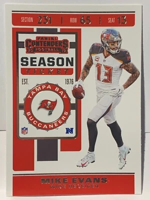 MIKE EVANS - 2019 PANINI Contenders FOOTBALL #82 TAMPA BAY BUCCANEERS (b101a) - Image 1 of 2