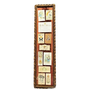 Tarjetas comerciales victorianas antiguas enmarcadas 1879 Manor of Birmingham certificado 9 x 35" - Imagen 1 de 11