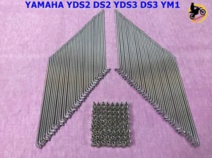 YAMAHA YDS2 DS2 YDS3 DS3 YM1 FRONT & REAR Chrome Spoke Set 72Pcs. *nan3719* - Picture 1 of 7