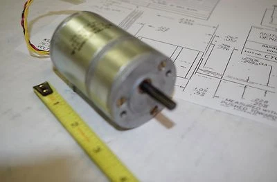 BARBER COLMAN GEARED DC MOTOR with AC GENERATOR CYQM23061-5-2 12VDC