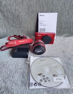Nikon 1 J1 10.1MP Digital Mirrorless Digital Camera Kit W 10-30mm Lens Red