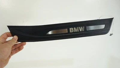 10-17 bmw 535i 550i GT rear right door seal scuff step plate trim molding LED - Image 1 of 4