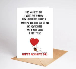 Funny Mother's Day  Rude Mum Step-Mum Parent Card BC276 - Picture 1 of 3