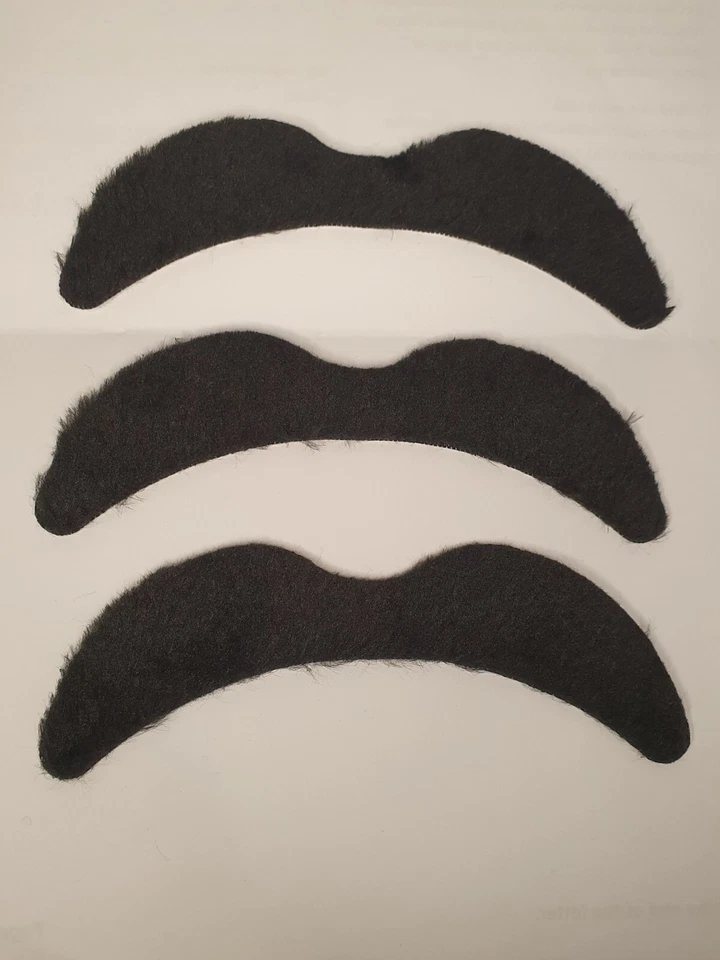 3x Bandidos Mexicanos Adultos Negro Palo en Falsa Novedad Bigotes Elegante Vestido Foto 1 de 4