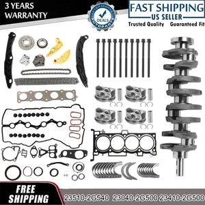 G4KJ 2.4L Engine Rebuild Overhaul Kit Crankshaft Pistons for Hyundai Kia Optima - Picture 1 of 23