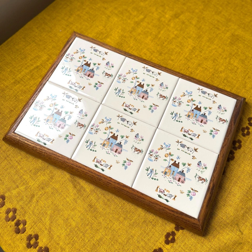 Colgador de pared vintage International Tableworks Heartland azulejo remache Foto 1 de 4