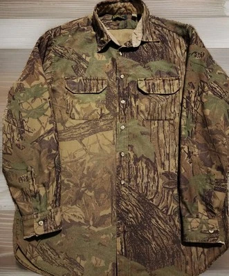 Camisa Cabelas De Colección Para Hombres XL Alta Árbol Real Camuflada Abotonada Marrón Hecha en EE. UU. Leer Foto 1 de 4