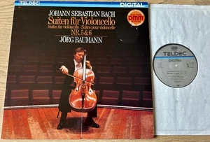 TELDEC 6.43045 DIG BACH CELLO SUITES 5/6 LP BAUMANN (1984) EX GERMANY - Picture 1 of 2