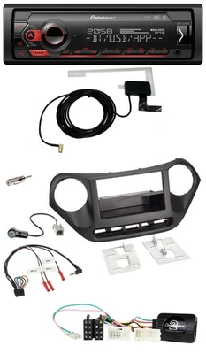 Pioneer DAB USB Lenkrad Bluetooth Autoradio für Hyundai i10 ab 2014 schwarz - Bild 1 von 4