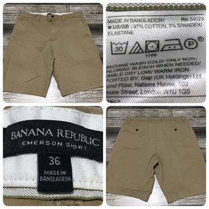 Banana Republic Emerson Chino Short Men's 36 Beige (Inseam 10.5) READ - Picture 1 of 11