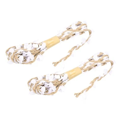 Cuerda de yute natural 2 piezas 6,6 pies 5 mm cinta de hoja de arpillera vid cuerda blanca Foto 1 de 4