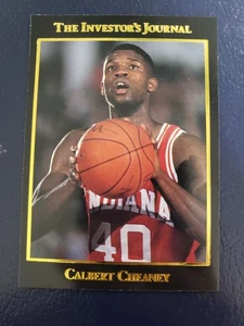 Calbert Cheaney Indiana Investor's Journal Gold 1993 Double Name Strike ERROR - Picture 1 of 4
