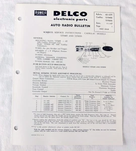1958 Cadillac Deville Eldorado Original GM Factory Radio Service/Repair Info NOS - Picture 1 of 4