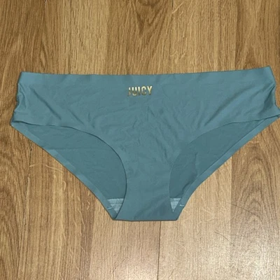 Juicy Couture Women's Green Hipster Gold Logo Panties Size Large NWOT - Image 1 of 4