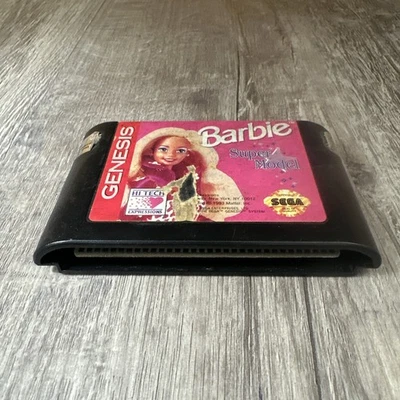Подлинная тележка Barbie Super Model Sega Genesis 1992 работает только проверенная - Изображение 1 из 4