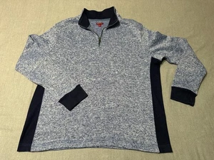 Suéter Merona Para Hombre 2XL - EXTRA EXTRA Grande Azul Pullover 1/4 Cremallera Cuello Simulado - Imagen 1 de 12