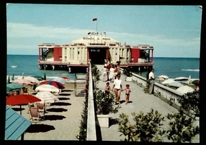 Senigallia La Rotonda Beach Pier Italy Vintage 1969 Photochrome Postcard - Picture 1 of 2