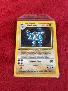 Sealed Base Set Machamp 8/102 Holo Vintage Pokemon Card Wotc Sealed - Picture 1 of 12