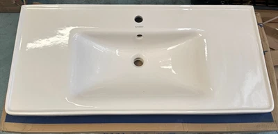 Duravit 2367100000 - D-Neo Cabinet Mounted 1-Hole Sink with Deck  - White - Image 1 of 4