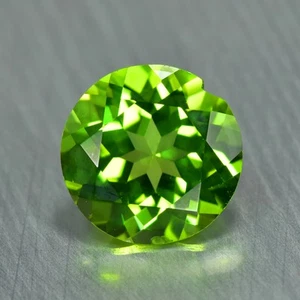 2.06Ct Round_Topnotch Unheated Green Peridot Loose Gemstone - Picture 1 of 1