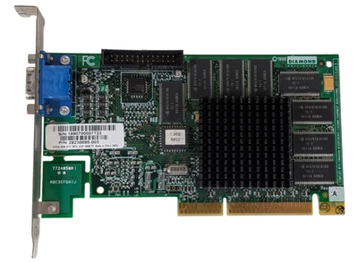 Diamond Viper V550 NVIDIA Riva TNT AGP 16MB VGA Graphics Card Retro PC PARTS - Image 1 of 4