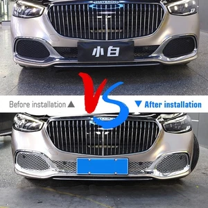 Kits de parachoques de malla de rejilla inferior de coche para W223 clase S S580 S680 2021+ - Imagen 1 de 13