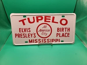 1960s Tupelo mississippi Elvis Presley birthplace license plate NOS heavy steel - Picture 1 of 9