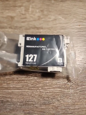 New EZ Ink 127, EZink . Black Ink Cartridge T0127120 Sealed/Unopened  - Image 1 of 2