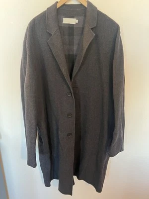 Abrigo clásico de lana Vince de gran tamaño para hombre en gris carbón talla XXL/2XL  Foto 1 de 2