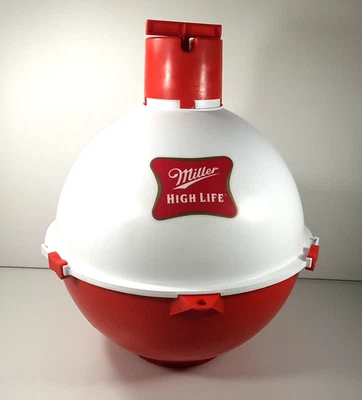 Cooler Miller High Life Fishing Bobber 12 Can Floating Cooler Red White - Image 1 of 4